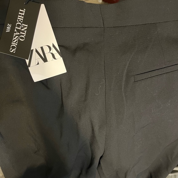 NWT/ZARA INTO THE CLASSICS COLLECTION BLACK HIGH WAISTED PLEATED PANTS SZ: S - Picture 11 of 16